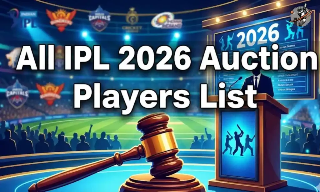 IPL 2026 Auction Players List | List of All the IPL 2026 Auction Players with Name