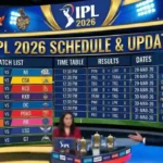 IPL 2026 Schedule - IPL Match List, Time Table, Results, Dates, Points Table, Updates