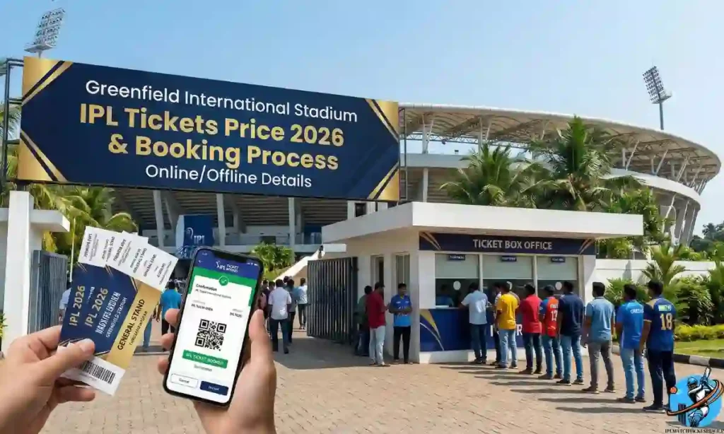 IPL Tickets Price in Greenfield International Stadium 2026 & Booking Process Online/Offline Details