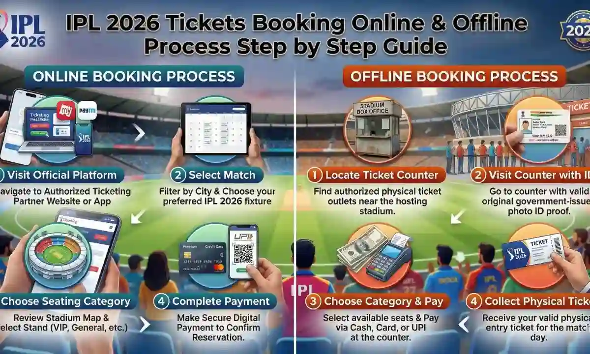 TATA IPL 2026 Tickets Booking Online & Offline Process | IPL Ticket Booking