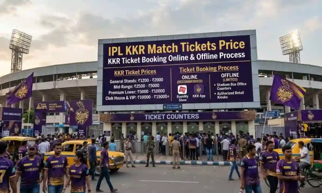 IPL KKR Match Tickets Price and KKR Ticket Booking Online & Offline Process