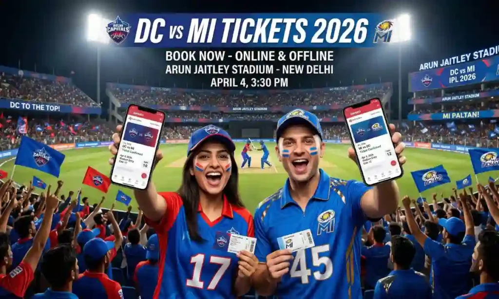 DC vs MI Tickets Price - IPL 2026 MI vs DC Match Ticket Booking Online & Offline Details