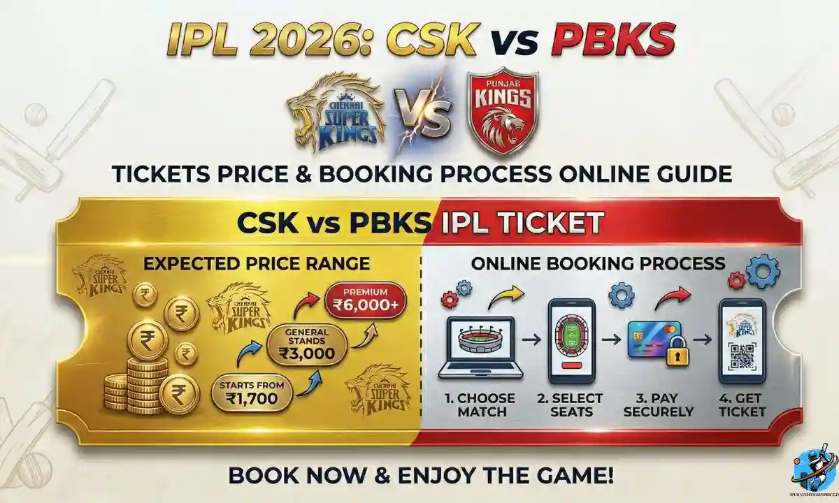 IPL 2026 CSK vs PBKS Tickets Price & Booking Process Online